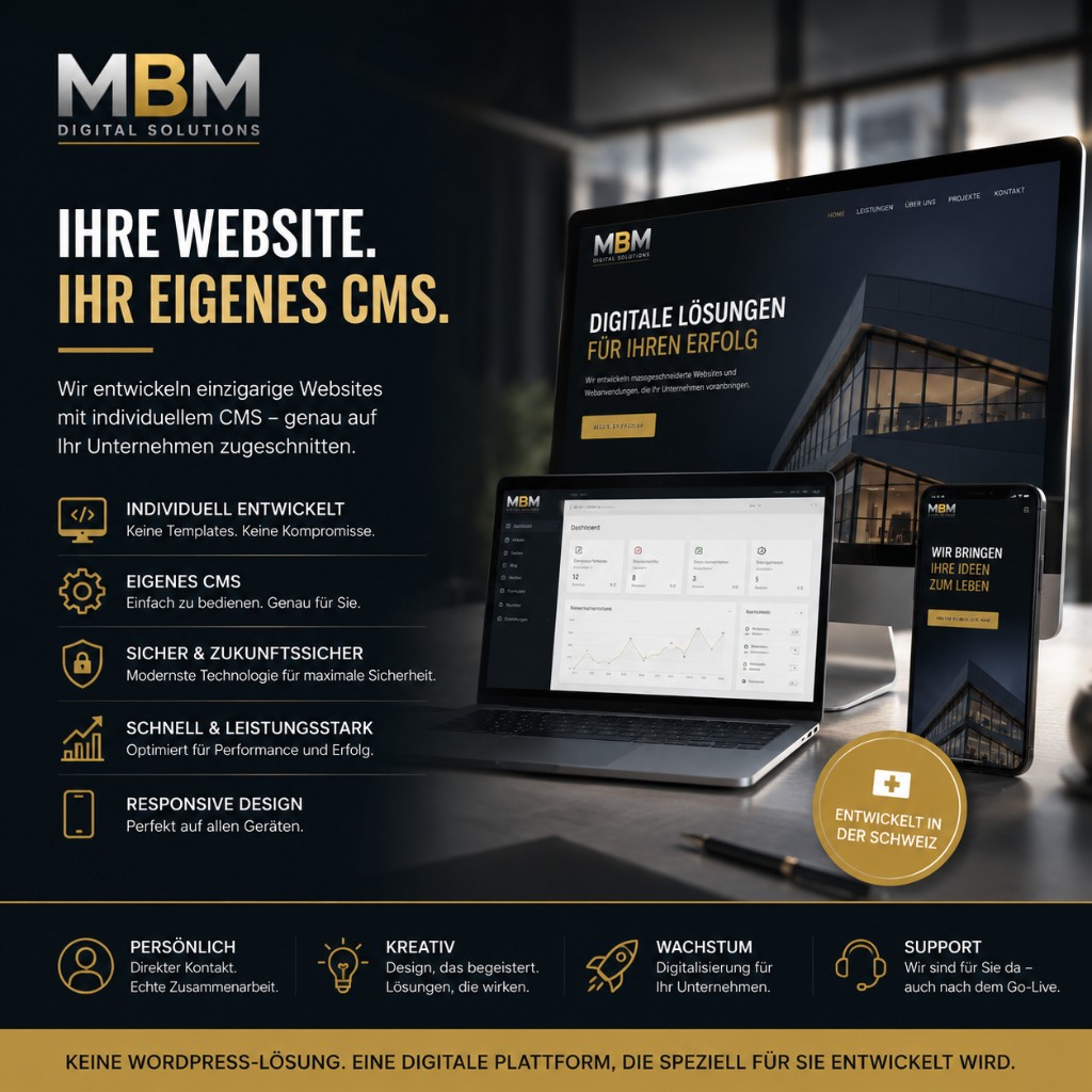 Site web d'entreprise et administration CMS sur bureau, portable et smartphone